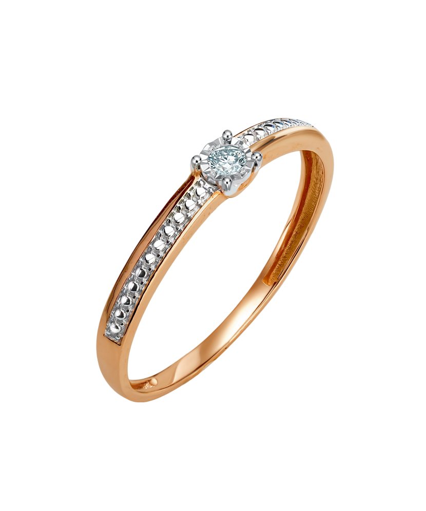 Gold ring with diamonds