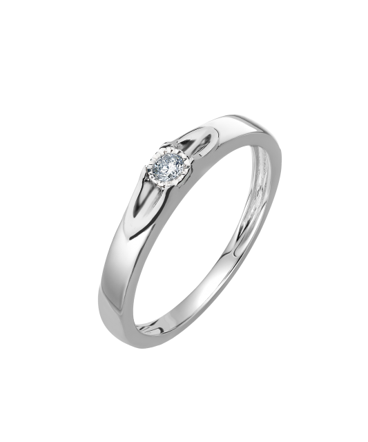 White gold ring with diamonds