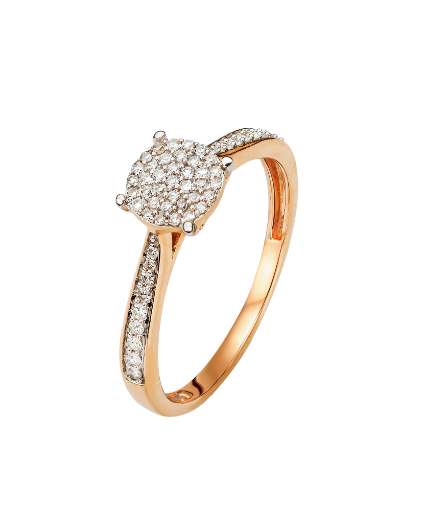 Gold ring with diamonds