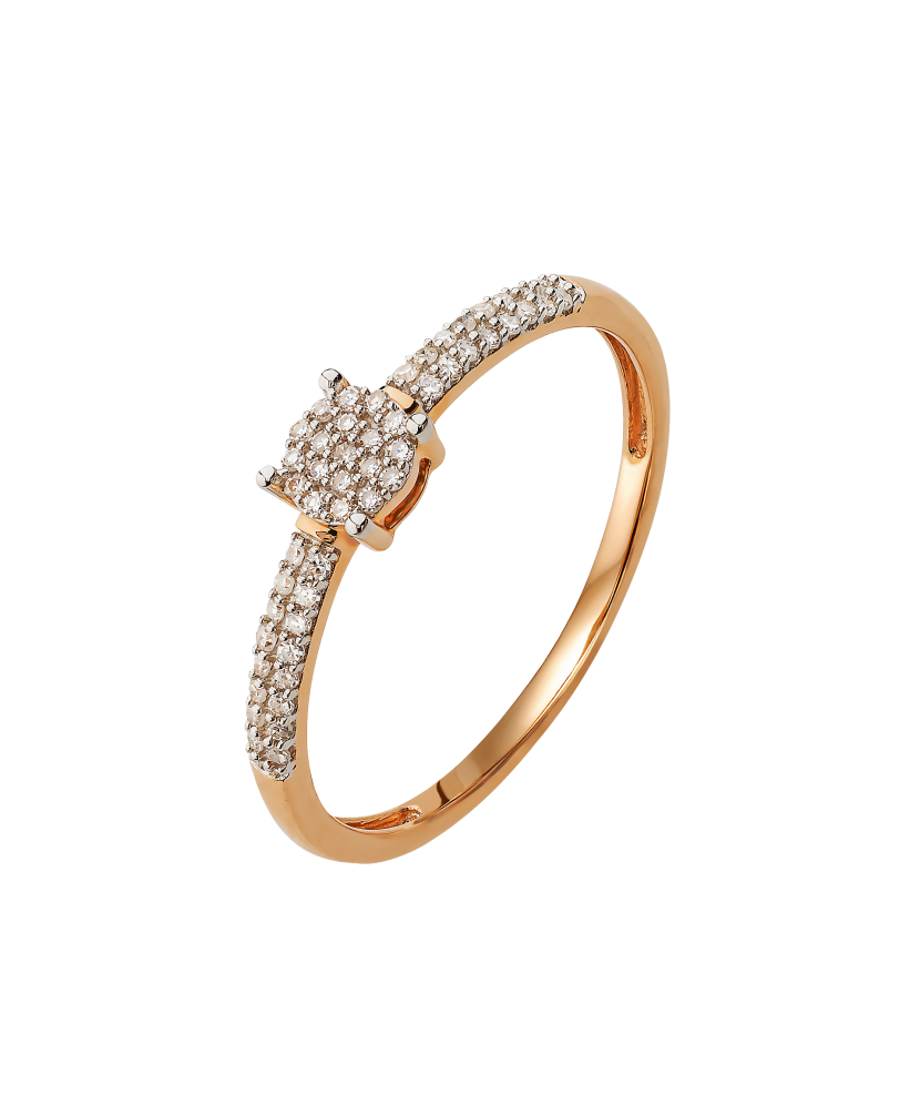 Gold ring with diamonds