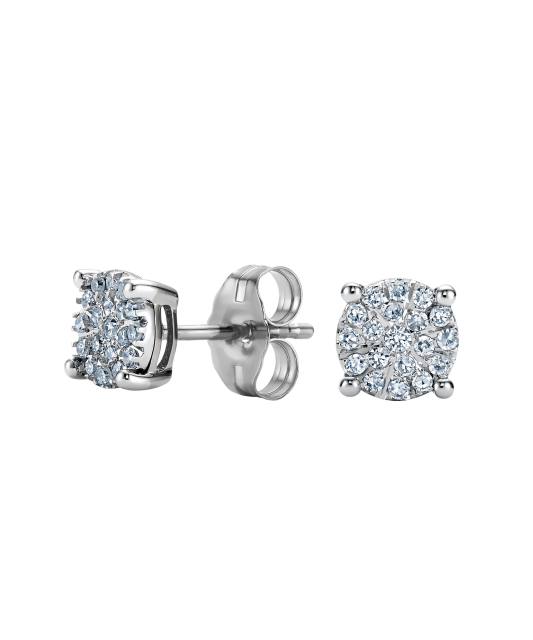 White gold earrings with diamonds