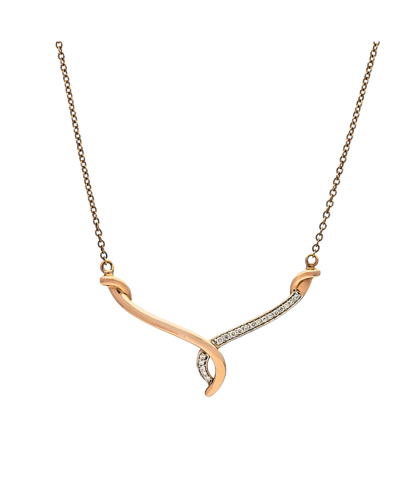 Gold chain with diamond pendant