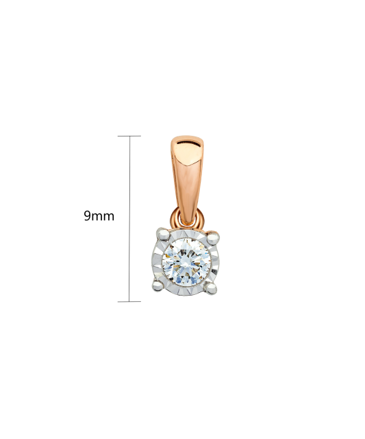 Gold pendant with diamonds