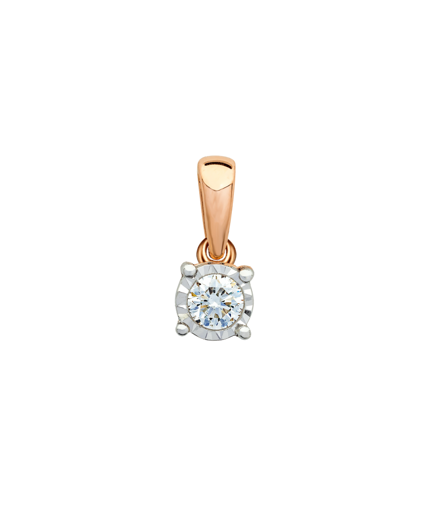 Gold pendant with diamonds