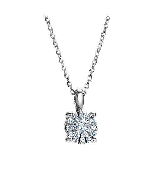 White gold pendant with diamonds