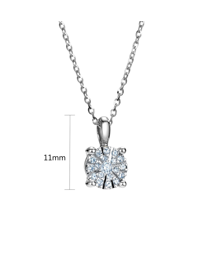 White gold pendant with diamonds