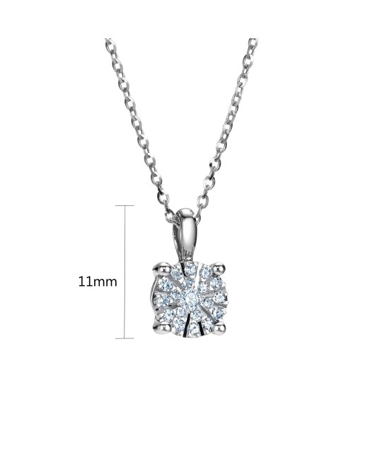 White gold pendant with diamonds