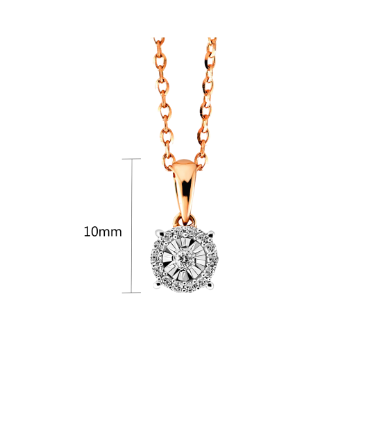 Gold pendant with diamonds