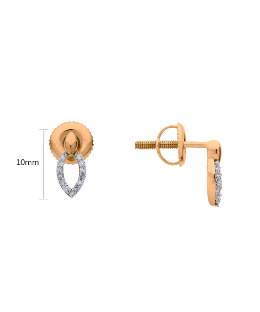 Gold earrings with diamonds