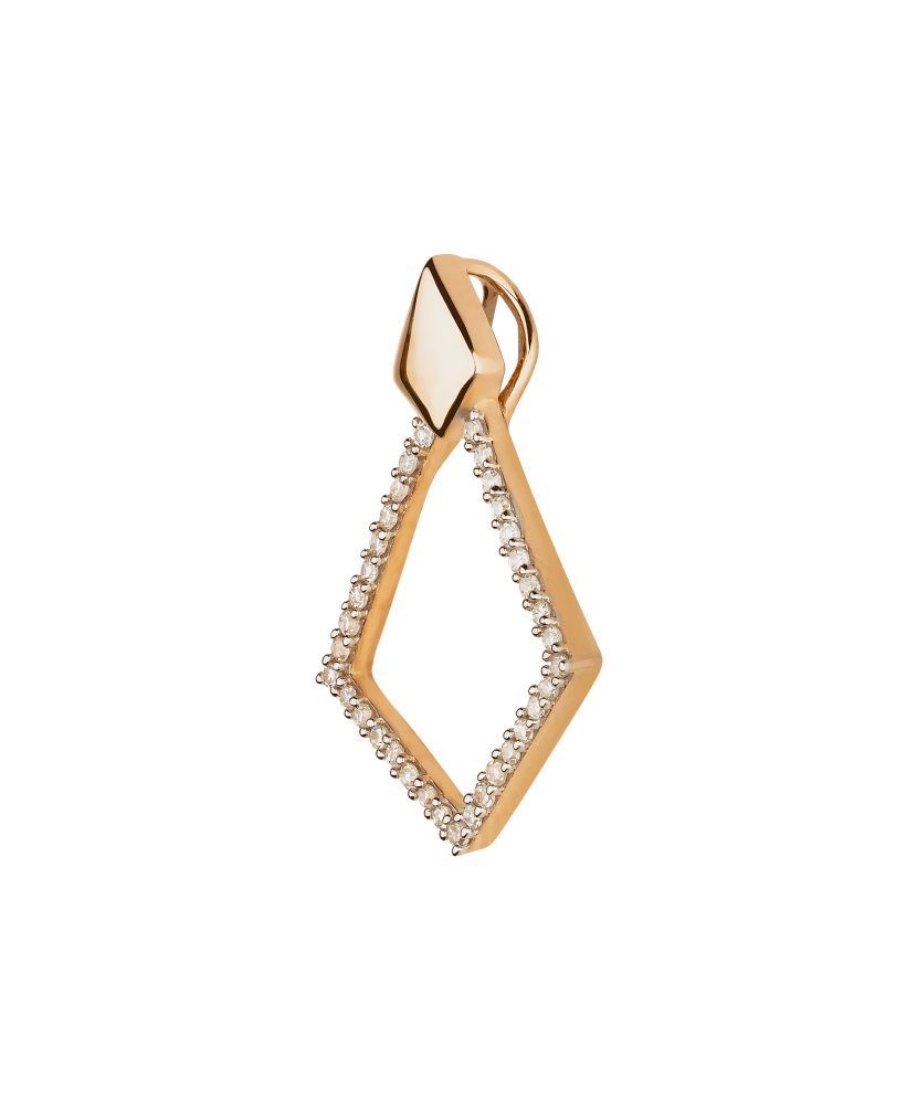 Gold pendant with diamonds