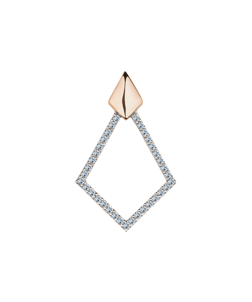 Gold pendant with diamonds