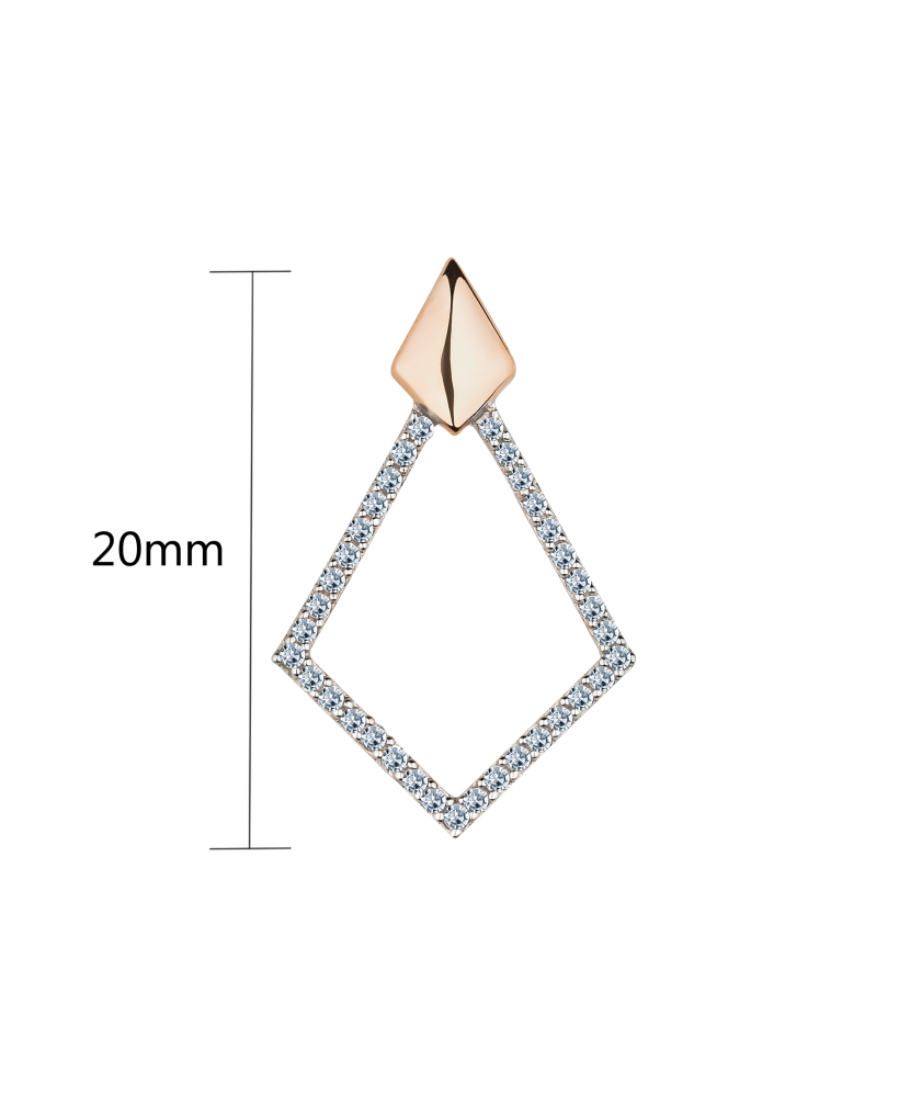 Gold pendant with diamonds