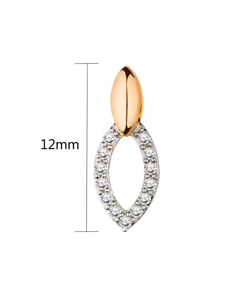 Gold pendant with diamonds