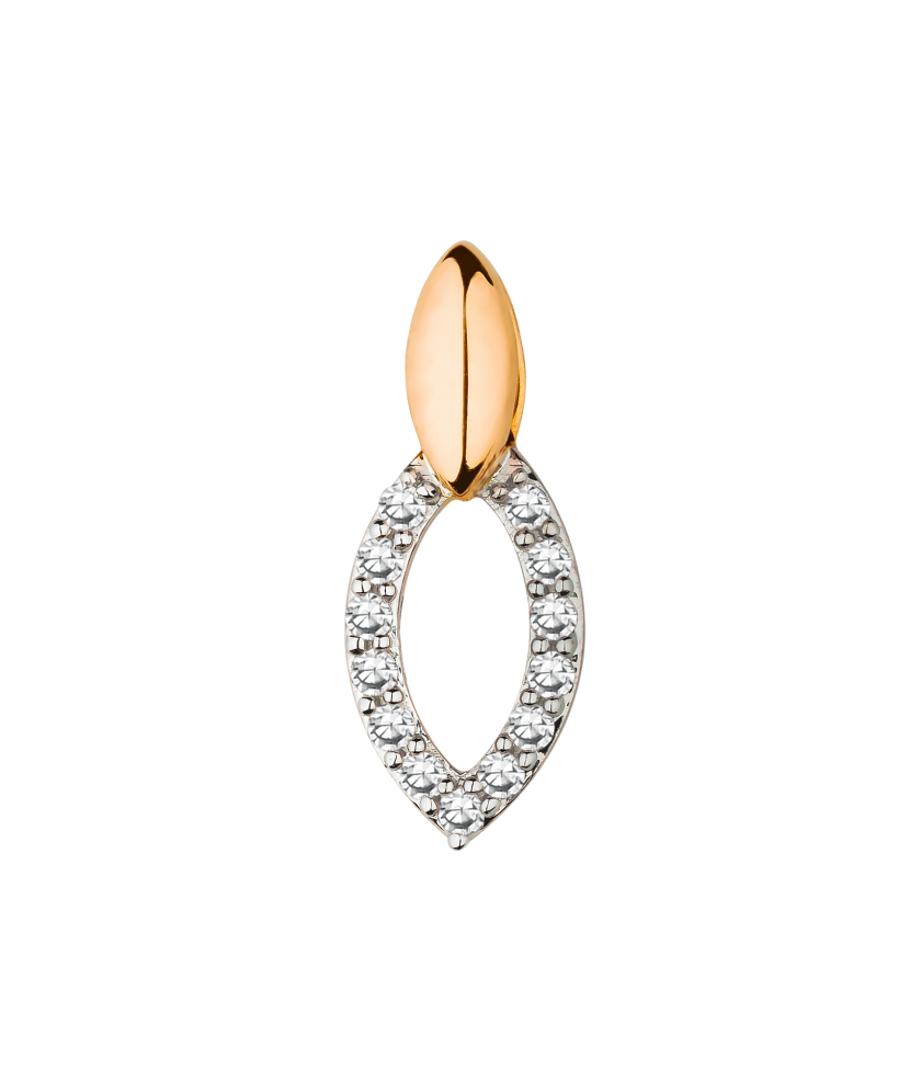 Gold pendant with diamonds