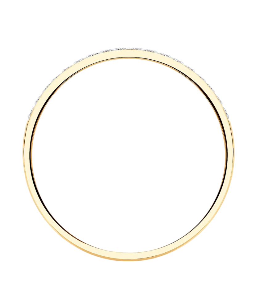 Gold ring with zircons