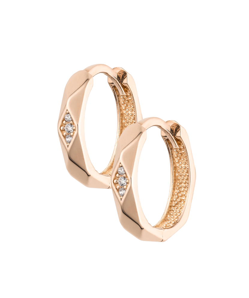 Kultaiset korvakorut zirkoneilla