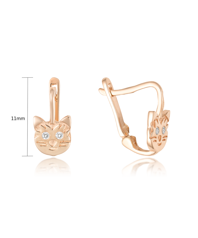 Kultaiset korvakorut zirkoneilla 2