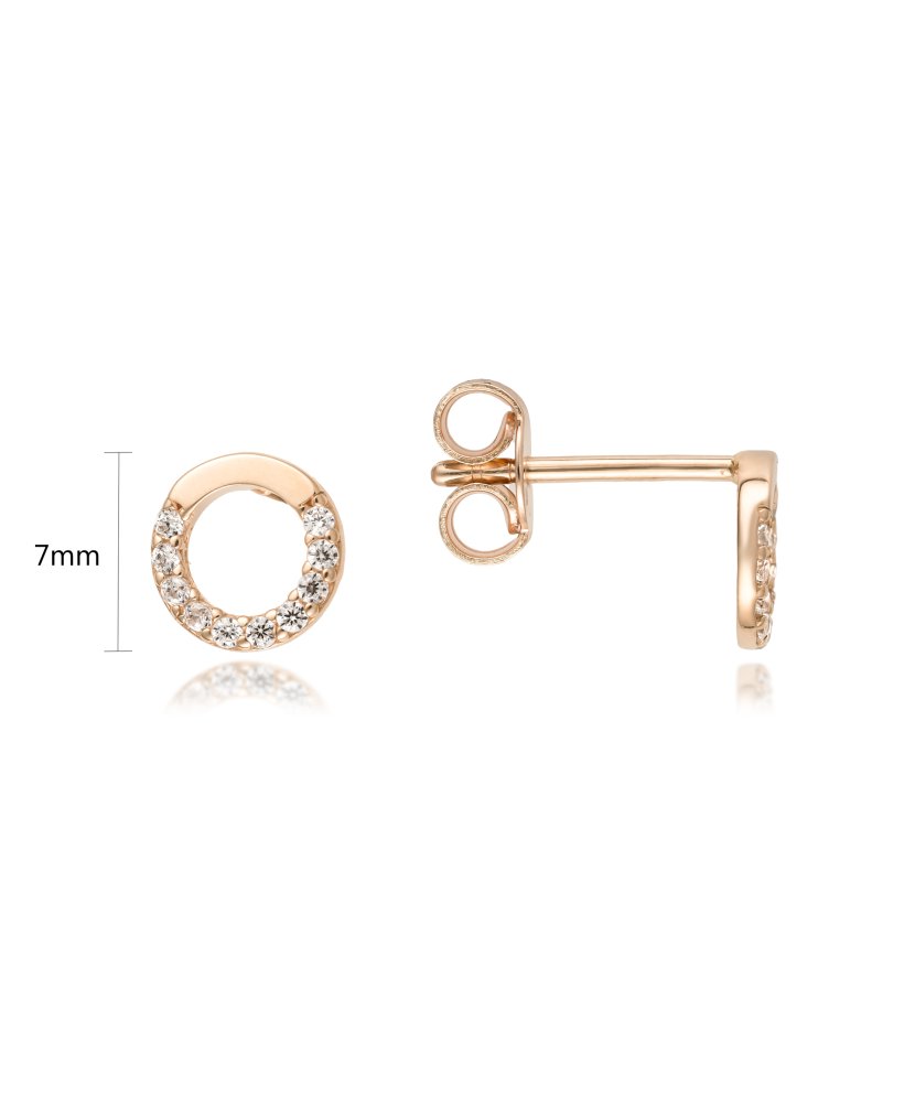 Kultaiset korvakorut zirkoneilla