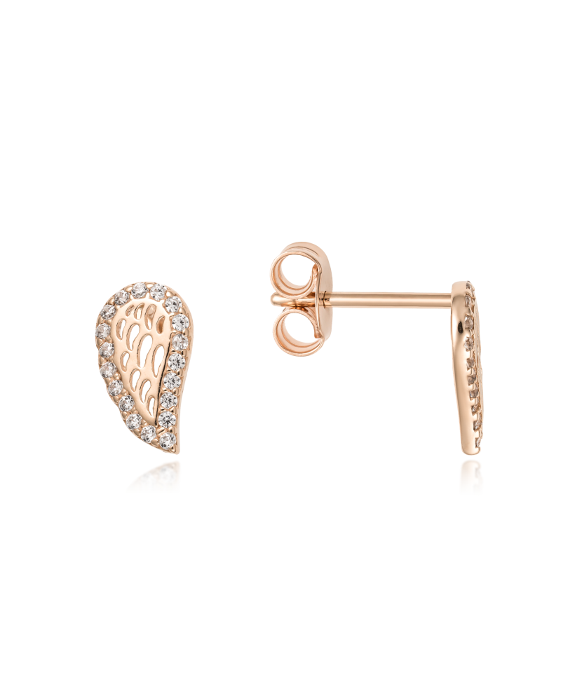 Kultaiset korvakorut zirkoneilla