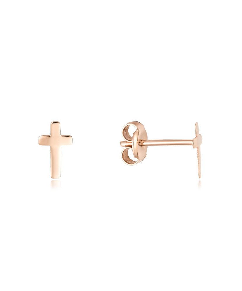 Gold earrings "crosses"