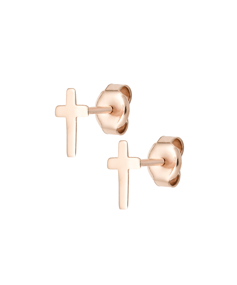 Gold earrings "crosses"