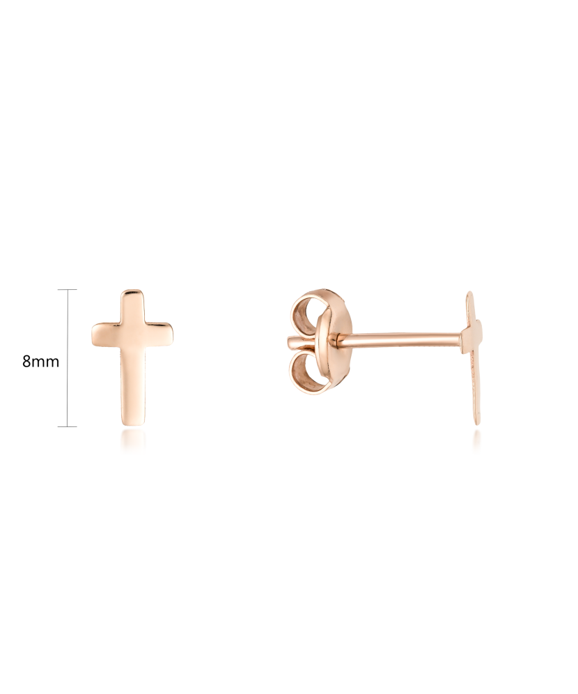 Gold earrings "crosses"