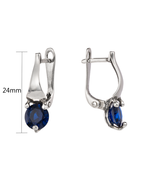 Sterling silver earrings with zircons