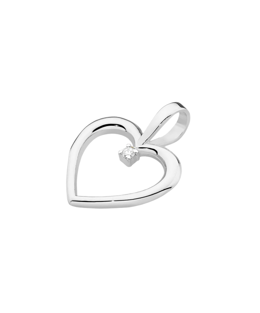 Kultainen riipus timanteilla "sydän"