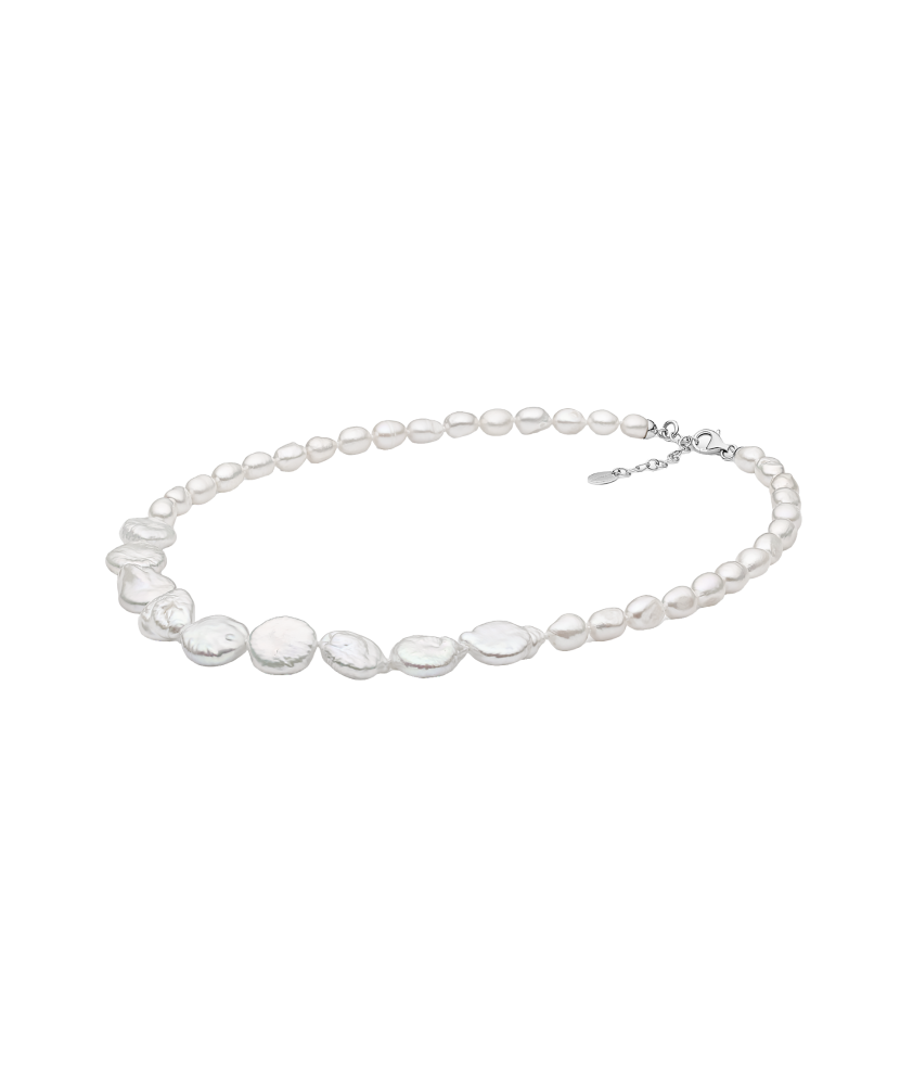 Pearl necklaces with sterling silver