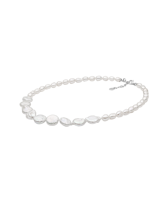 Pearl necklaces with sterling silver