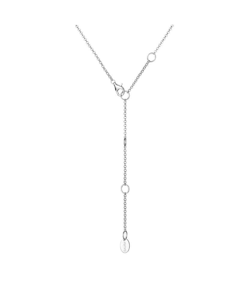 Sterling silver chain with pearl and zirconium