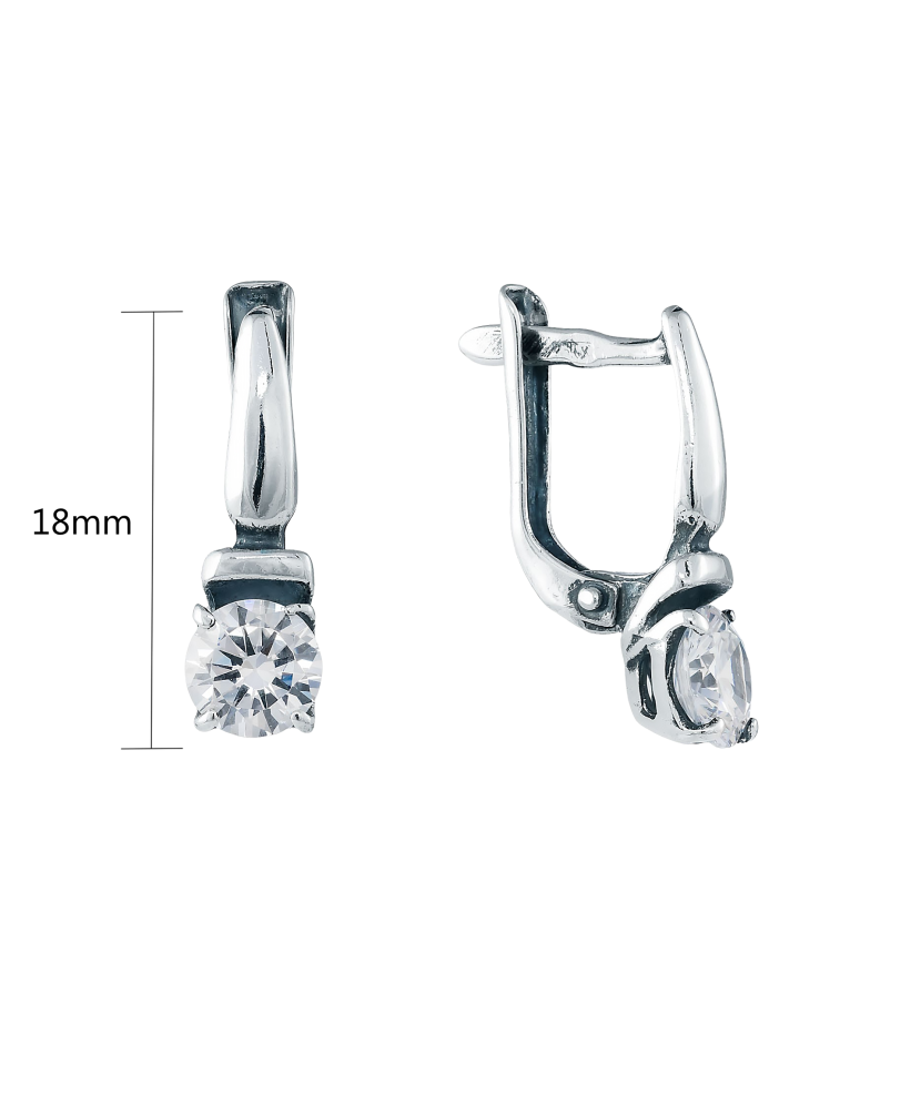 Sterling silver earrings with zircons