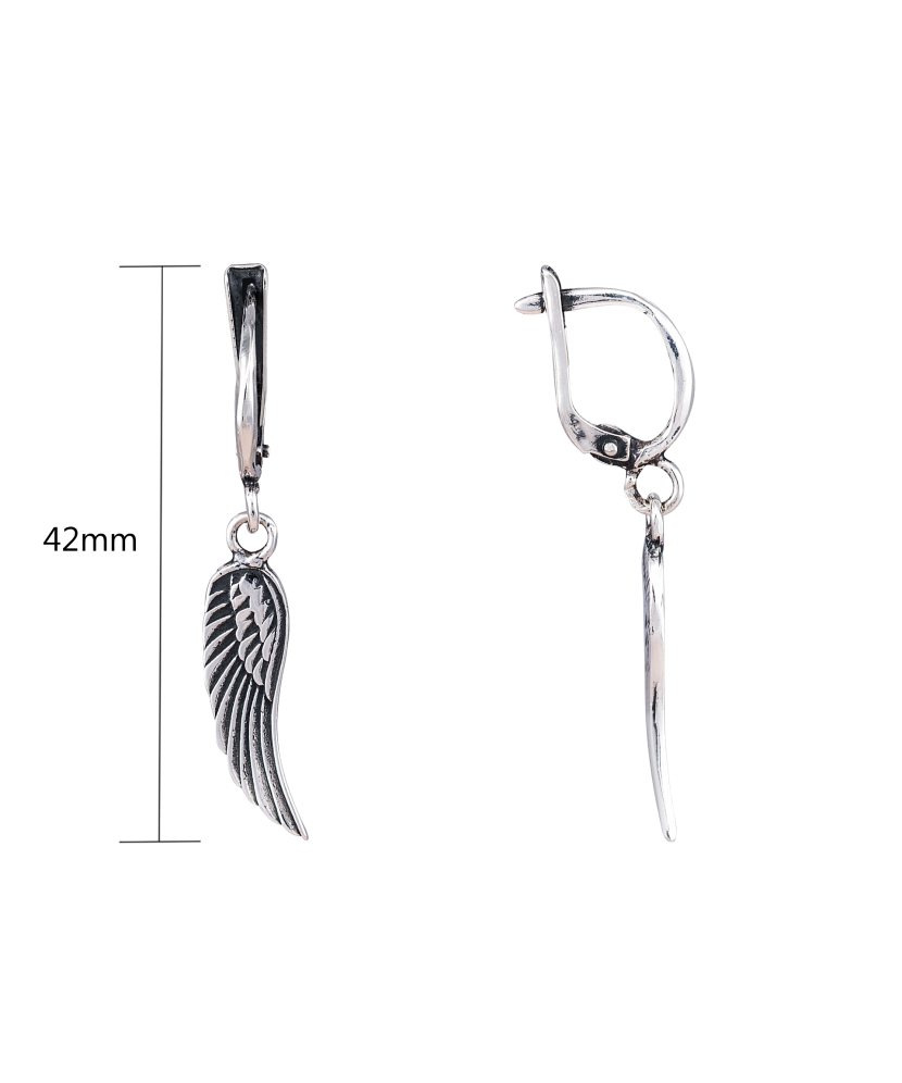 Sterling silver earrings "Angel wings"