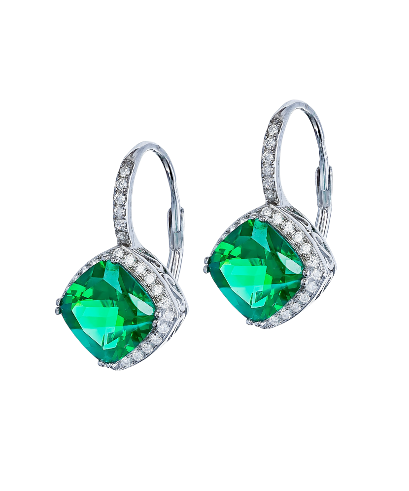 Sterling silver earrings with zircons