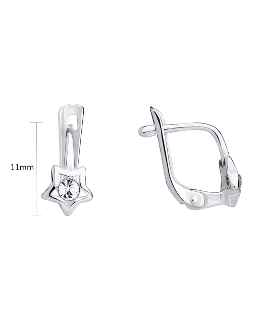 Sidabriniai vaikiški auskarai su cirkoniais "Žvaigždutės"  - Goldinga