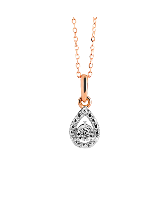 Gold pendant with diamond