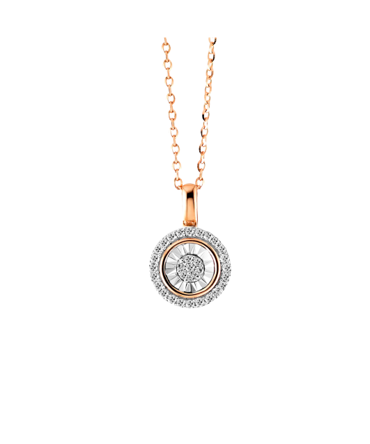 Gold pendant with diamonds
