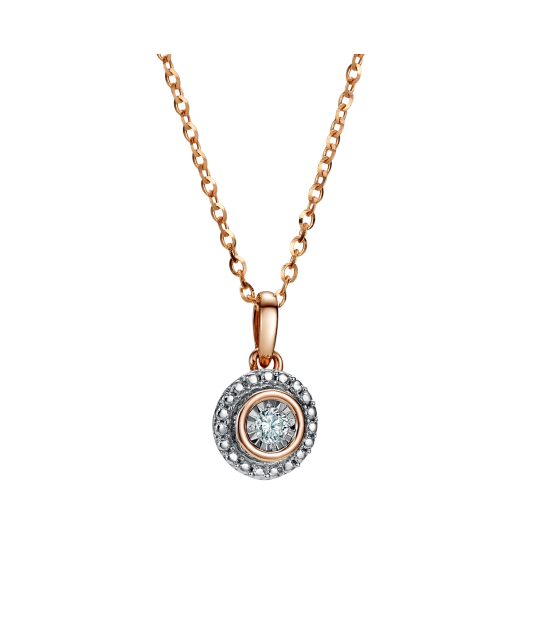 Gold pendant with diamond