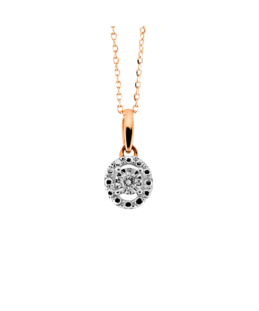 Gold pendant with diamonds