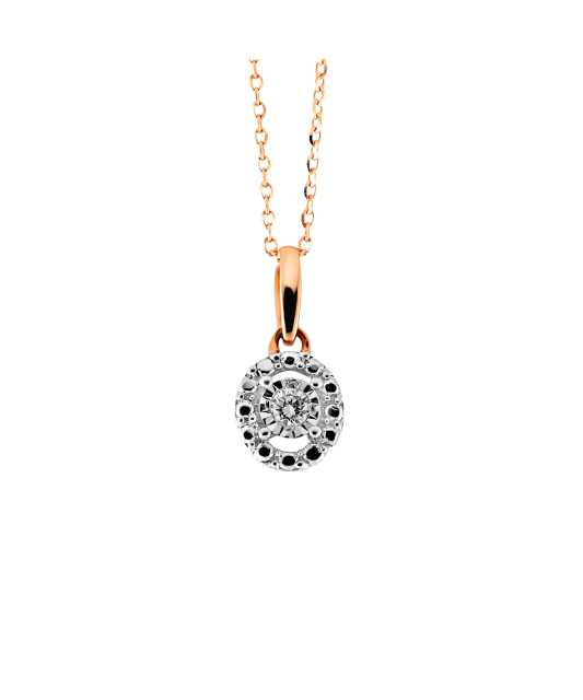 Gold pendant with diamonds