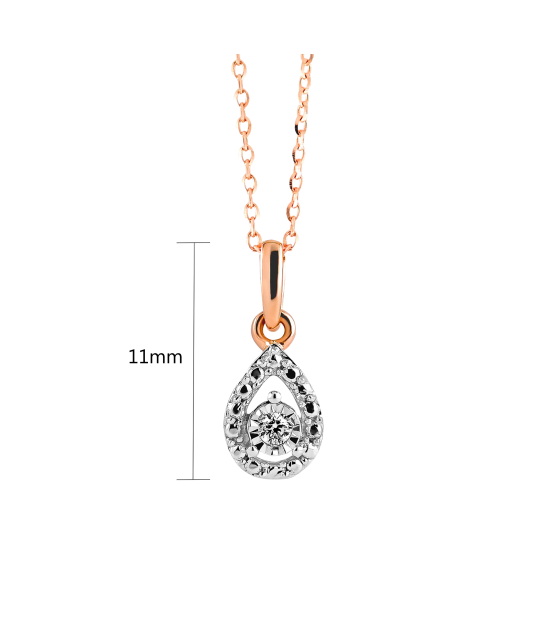 Gold pendant with diamond