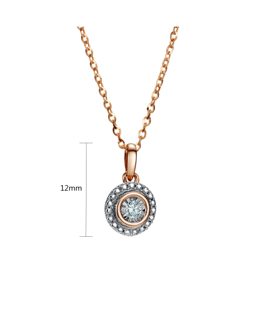 Gold pendant with diamond