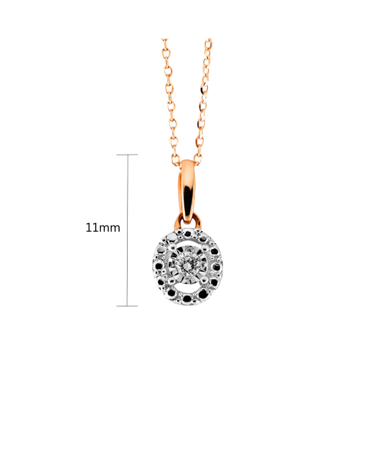Gold pendant with diamonds
