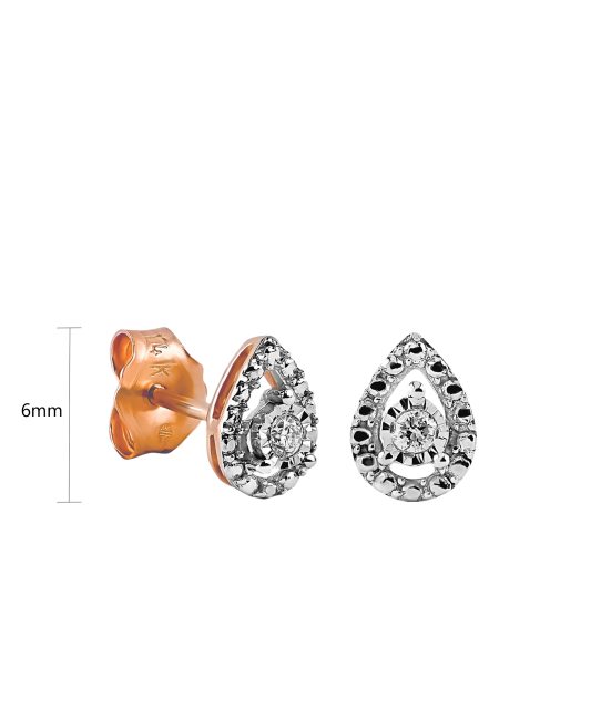 Gold earrings with diamonds