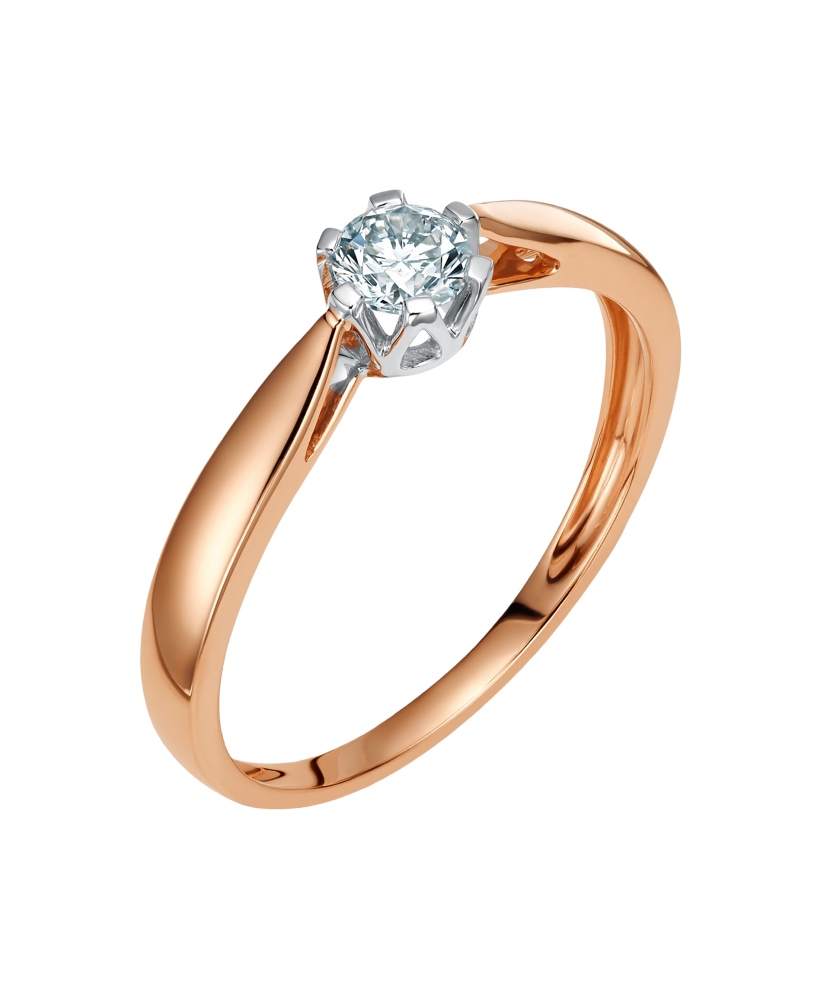 Gold ring with diamond (0.30ct)