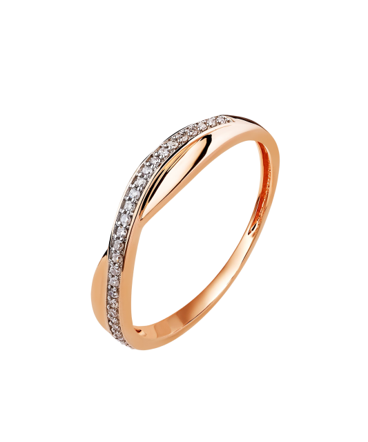 Gold ring with diamonds