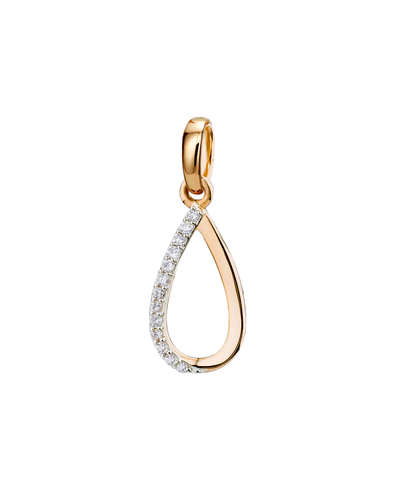 Gold pendant with diamonds