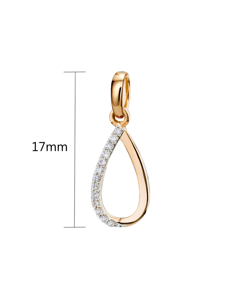 Gold pendant with diamonds