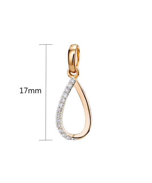 Gold pendant with diamonds