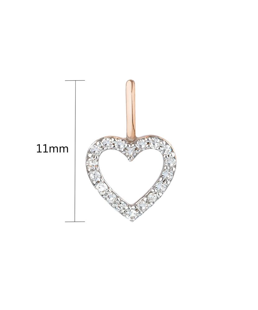 Gold pendant with diamond "Heart"